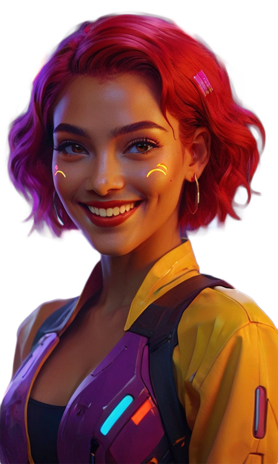 AI cyberpunk woman